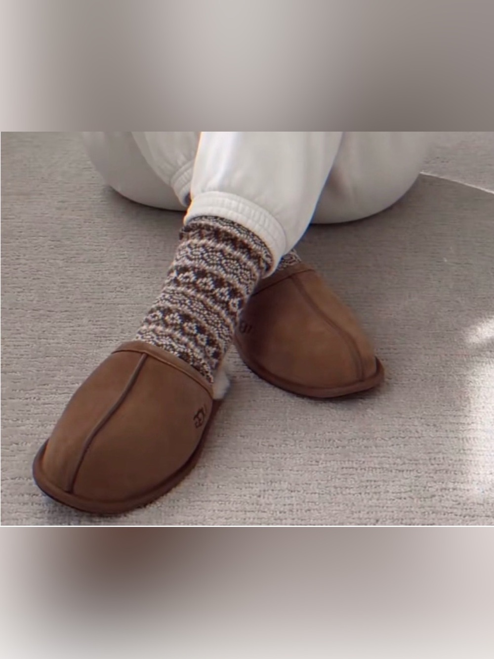 Ugg chestnut scuff slippers